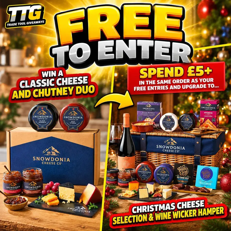 FREE TO ENTER – Snowdonia Classic Cheese & Chutney Duo | Spend £5+ To Upgrade To The Snowdonia Christmas Hamper