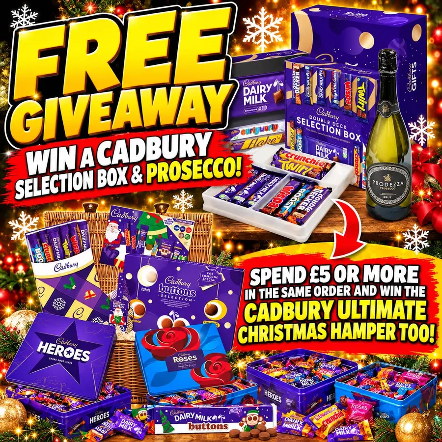 FREE TO ENTER – Cadbury Selection Box & Prosecco | Spend £5+ To Win Both!!! #2