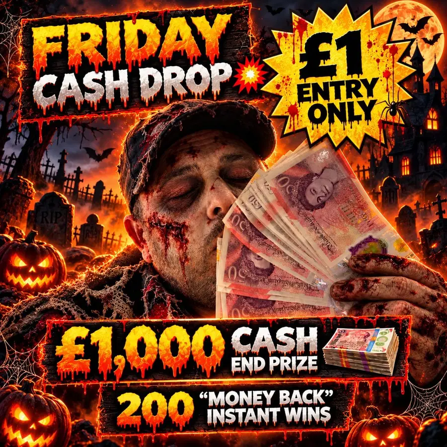 £1000 Friday Cash Drop + 200 ‘Money Back’ Instant Wins #19