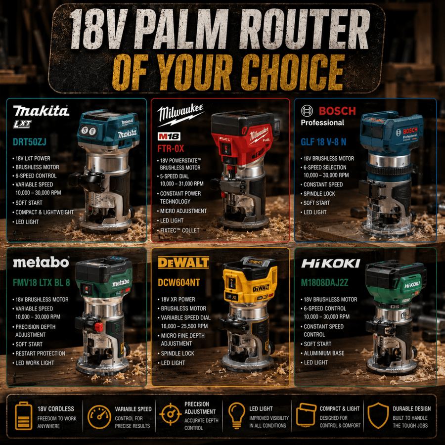 1/4″ Palm Router Of Your Choice – Choose Your Brand