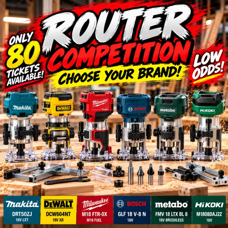 🔥 CHOOSE YOUR BRAND – 1/4″ PLAM ROUTER BATTLE! 🔥 LOW ODDS ONLY 80 TICKETS AVAILABLE