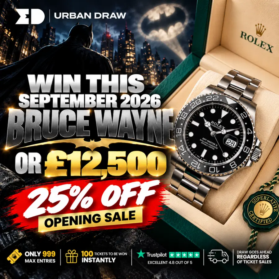 *SAVE 25% ON TICKETS* Win A September 2026 GMT BRUCE WAYNE OYSTER OR £12,500
