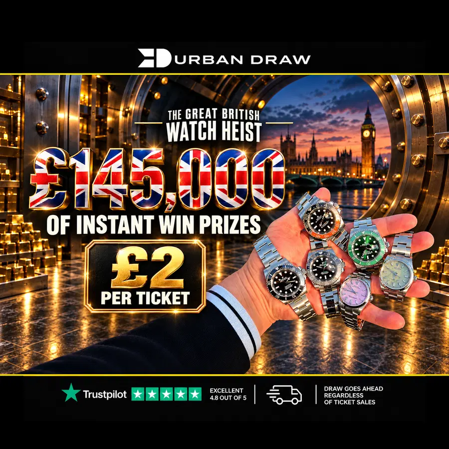 🇬🇧 THE GREAT ROLEX HEIST 🇬🇧 6 ROLEXES + £145K INSTANT WINS FOR £2
