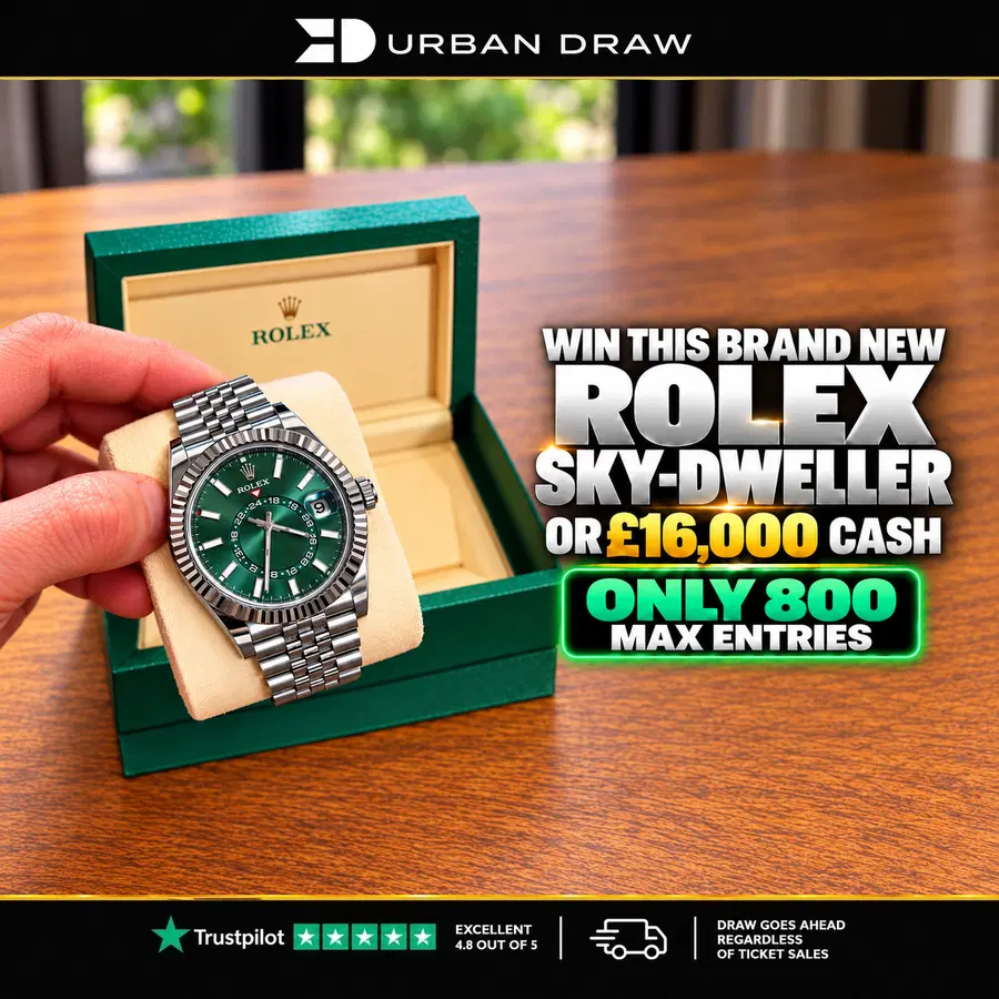 π *INCREDIBLE ODDS* π WIN A 2026 ROLEX SKY-DWELLER GREEN DIAL OR Β£16,000 π