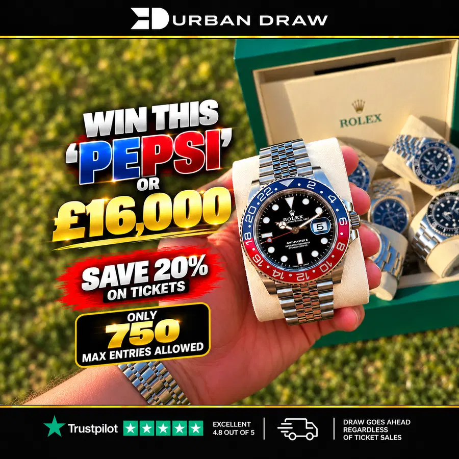 💙SAVE £10 PER TICKET❤️DISCONTINUED GMT-Master II ‘Pepsi’ Jubilee or £16,000 Cash 🦇